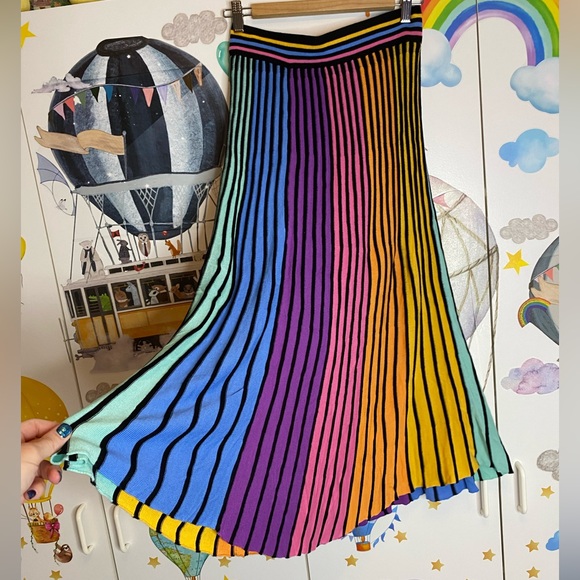 New York & Company Dresses & Skirts - Knit rainbow skirt xs euc